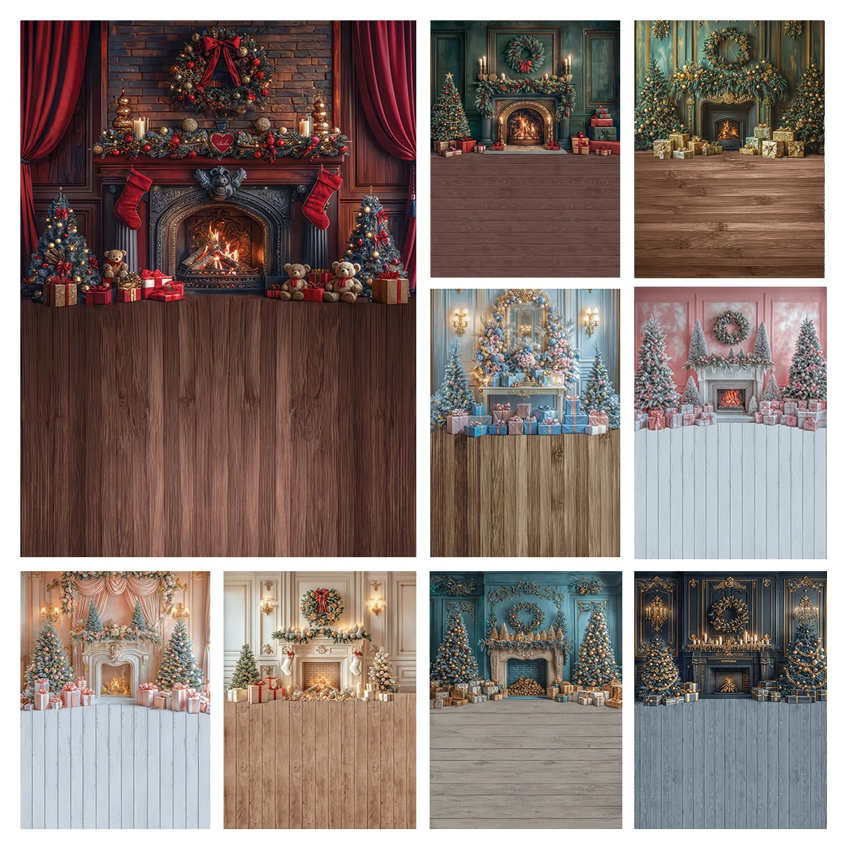 Classic Christmas Fireplace Photography Backdrops Warm Room Xmas Tree Decor Photo Background Kids Portrait Photo Studio Props
Classic Christmas Fireplace Photography Backdrops Warm Room Xmas Tree Decor Photo Background Kids Portrait Photo Studio Props