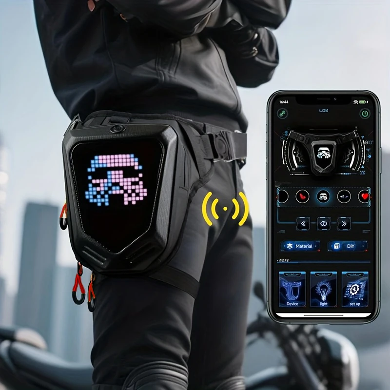 LED Eye Motorcycle Riding Unisex Leg Bag APP Intelligent Graphic Shoulder Bag DIY Hard Shell Waterproof Travel Hiking Pocket
LED Eye Motorcycle Riding Unisex Leg Bag APP Intelligent Graphic Shoulder Bag DIY Hard Shell Waterproof Travel Hiking Pocket