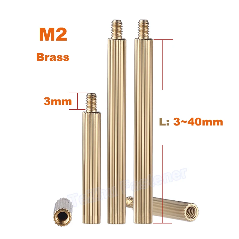 20pcs M2 Brass Round Knurled Spacer Standoff Spacing Screw Stud Nut Threaded Pillar Connector Male to Female PCB PC Motherboard
20pcs M2 Brass Round Knurled Spacer Standoff Spacing Screw Stud Nut Threaded Pillar Connector Male to Female PCB PC Motherboard