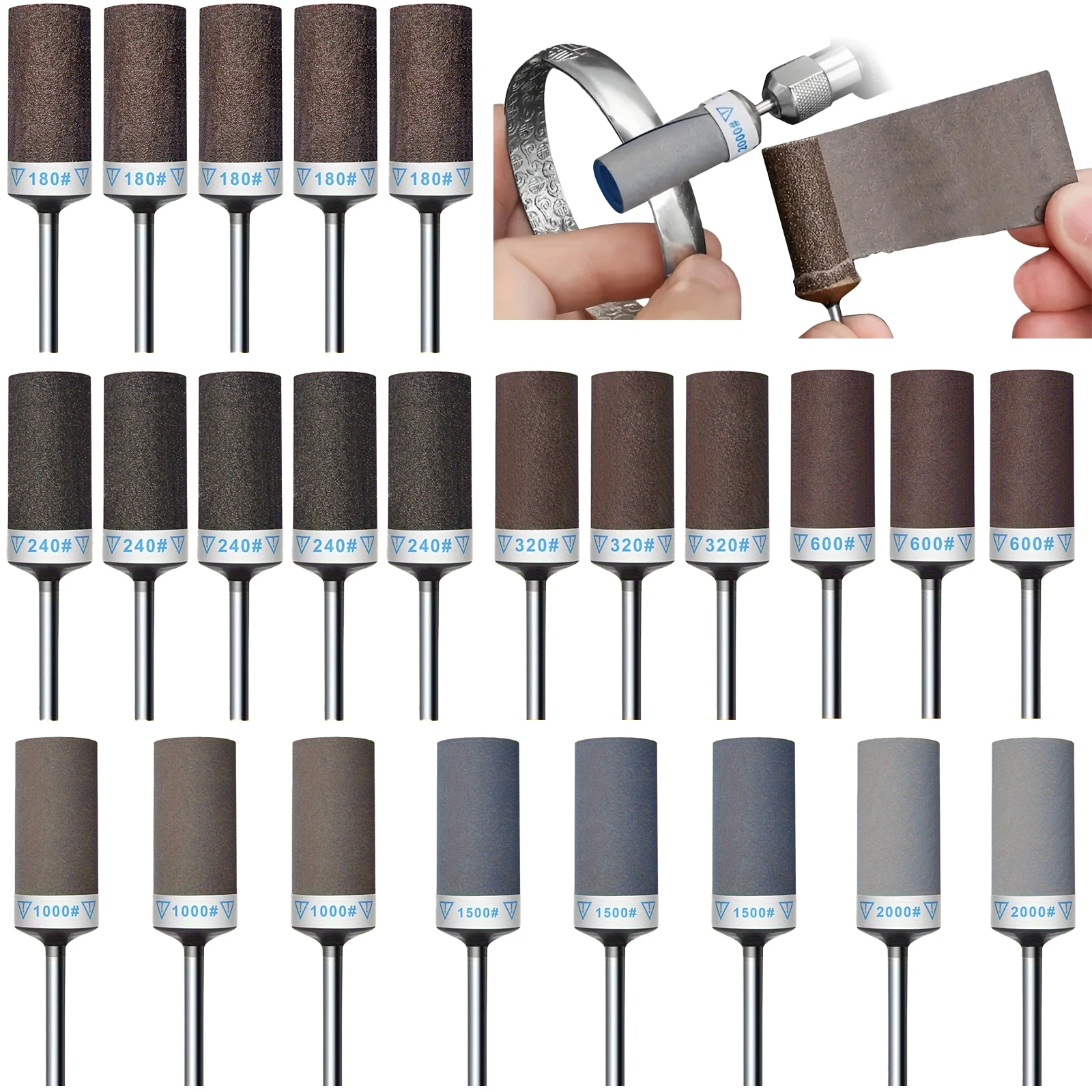 24pcs 1/8" (3mm) Sanding Stick Set, 180#-2000# Grit for Rotary Tools, Rust Removal, Polishing & Grinding
24pcs 1/8" (3mm) Sanding Stick Set, 180#-2000# Grit for Rotary Tools, Rust Removal, Polishing & Grinding
