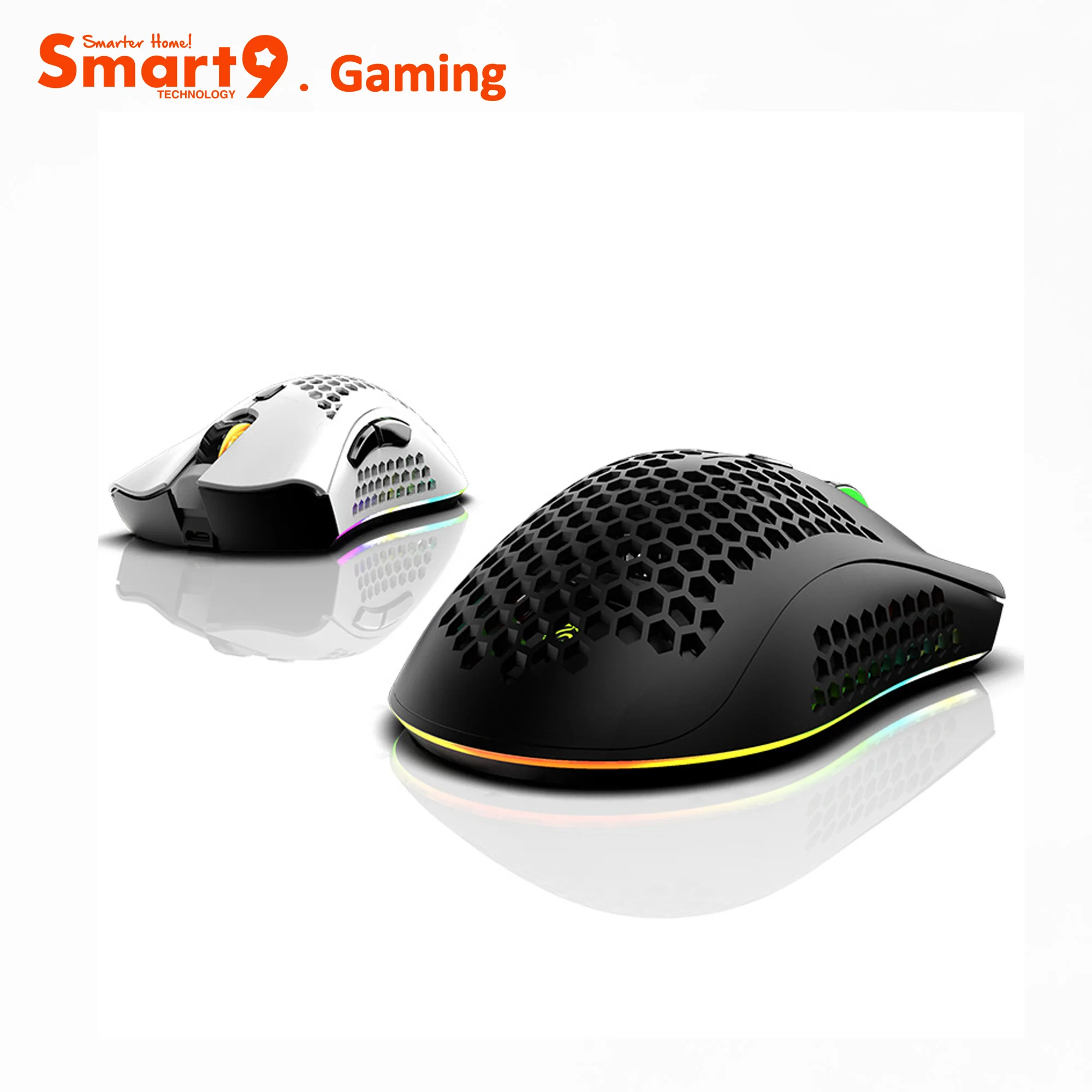 Smart9 Gaming Mouse 2.4GHz Wireless and BT Dual Mode Computer Mice with RGB LED Light with Hole Design 3Grade DPI Setting
Smart9 Gaming Mouse 2.4GHz Wireless and BT Dual Mode Computer Mice with RGB LED Light with Hole Design 3Grade DPI Setting