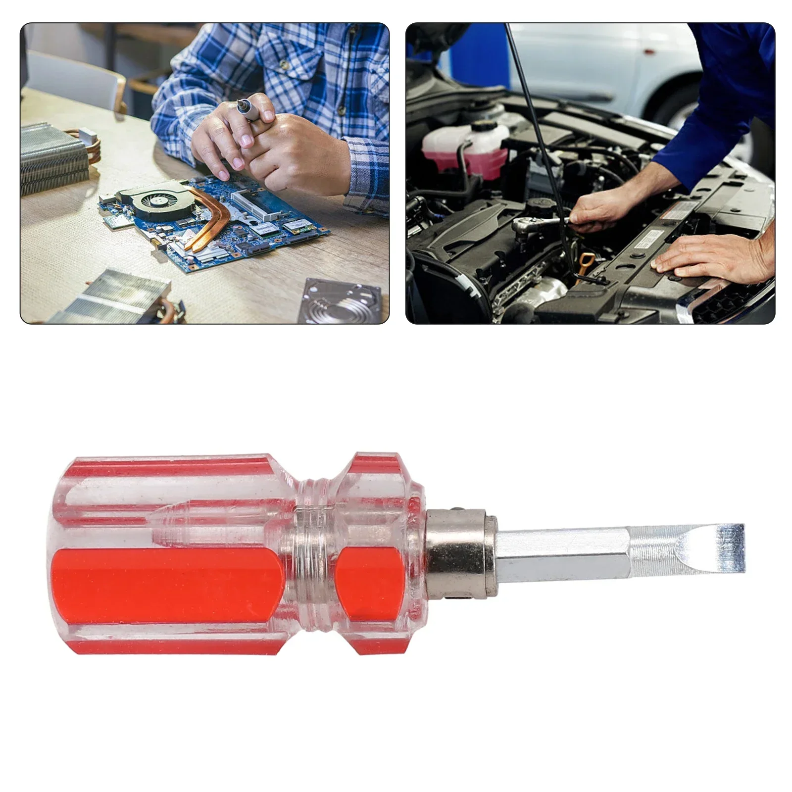 1PCS Precision Screwdriver Mini Short Handle Screwdriver Portable Multifunctional Metal+Rubber Material Encapsulation/Crystal
1PCS Precision Screwdriver Mini Short Handle Screwdriver Portable Multifunctional Metal+Rubber Material Encapsulation/Crystal