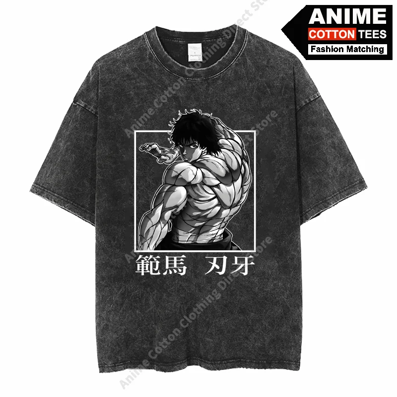 Anime BAKI - hanma baki Print T-shirt y2k Harajuku Street styl Men Women Casual Short Sleeve Cotton Retro Washed Loose Tees
Anime BAKI - hanma baki Print T-shirt y2k Harajuku Street styl Men Women Casual Short Sleeve Cotton Retro Washed Loose Tees