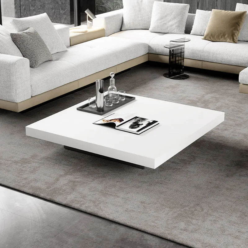 Italian rock slab coffee table living room home minimalist white square designer
Italian rock slab coffee table living room home minimalist white square designer