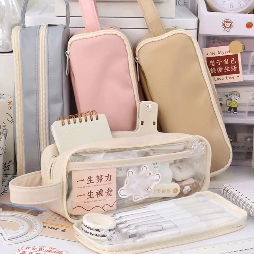 Large Capacity Solid Color Pencil Case Storage Bag Itabag Transparent Pencil Bag Cosmetic Bag Organizer Case
Large Capacity Solid Color Pencil Case Storage Bag Itabag Transparent Pencil Bag Cosmetic Bag Organizer Case