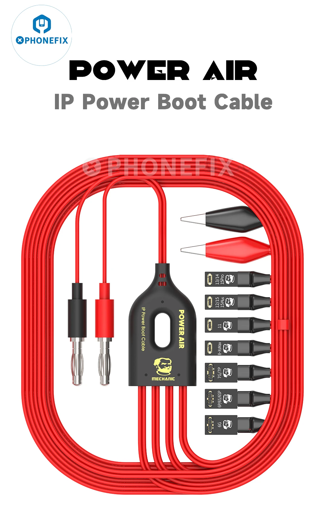 MECHANIC Power Air DC Power Supply Test Cable for iPhone 6-15promax Mainboard Repair Boot Line FPC Flexible Cable Battery Buckle
MECHANIC Power Air DC Power Supply Test Cable for iPhone 6-15promax Mainboard Repair Boot Line FPC Flexible Cable Battery Buckle