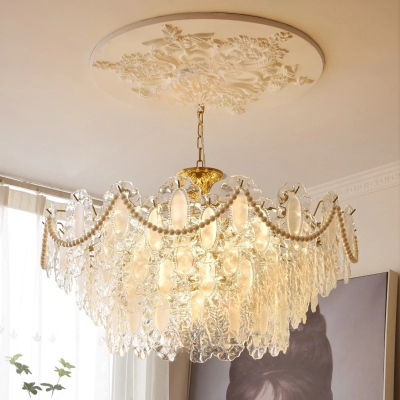 Full Spectrum Vintage French Cream Italian Skirt Crystal Glass Suction Chandelier Light Luxury Bedroom Living Room Dining Room
Full Spectrum Vintage French Cream Italian Skirt Crystal Glass Suction Chandelier Light Luxury Bedroom Living Room Dining Room