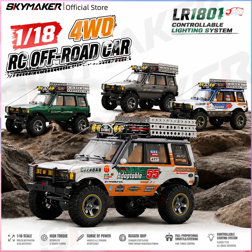 LR1801 JXC 1/18 4WD 2.4G Full Proportional Remote Control Car Off-Road Climbing Car Drive Dual-Speed Toy Car Model Adult Gift
LR1801 JXC 1/18 4WD 2.4G Full Proportional Remote Control Car Off-Road Climbing Car Drive Dual-Speed Toy Car Model Adult Gift