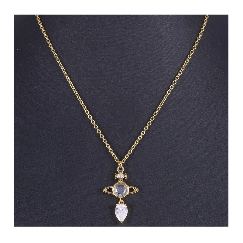Jewelry Flash Diamond Water Drop Pendant Creative Personality Planet Series Fashion Necklace Mixed Batch Girls
Jewelry Flash Diamond Water Drop Pendant Creative Personality Planet Series Fashion Necklace Mixed Batch Girls