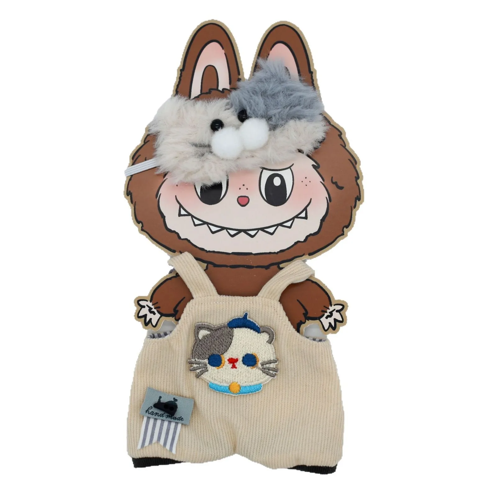 Кукольная одежда для Labubu15 см, милый костюм с героями мультфильмов, брюки с ремешком в виде животного, маска для глаз, платье, аксессуары для кукол, периферийные игрушки, детский подарок 
Кукольная одежда для Labubu15 см, милый костюм с героями мультфильмов, брюки с ремешком в виде животного, маска для глаз, платье, аксессуары для кукол, периферийные игрушки, детский подарок