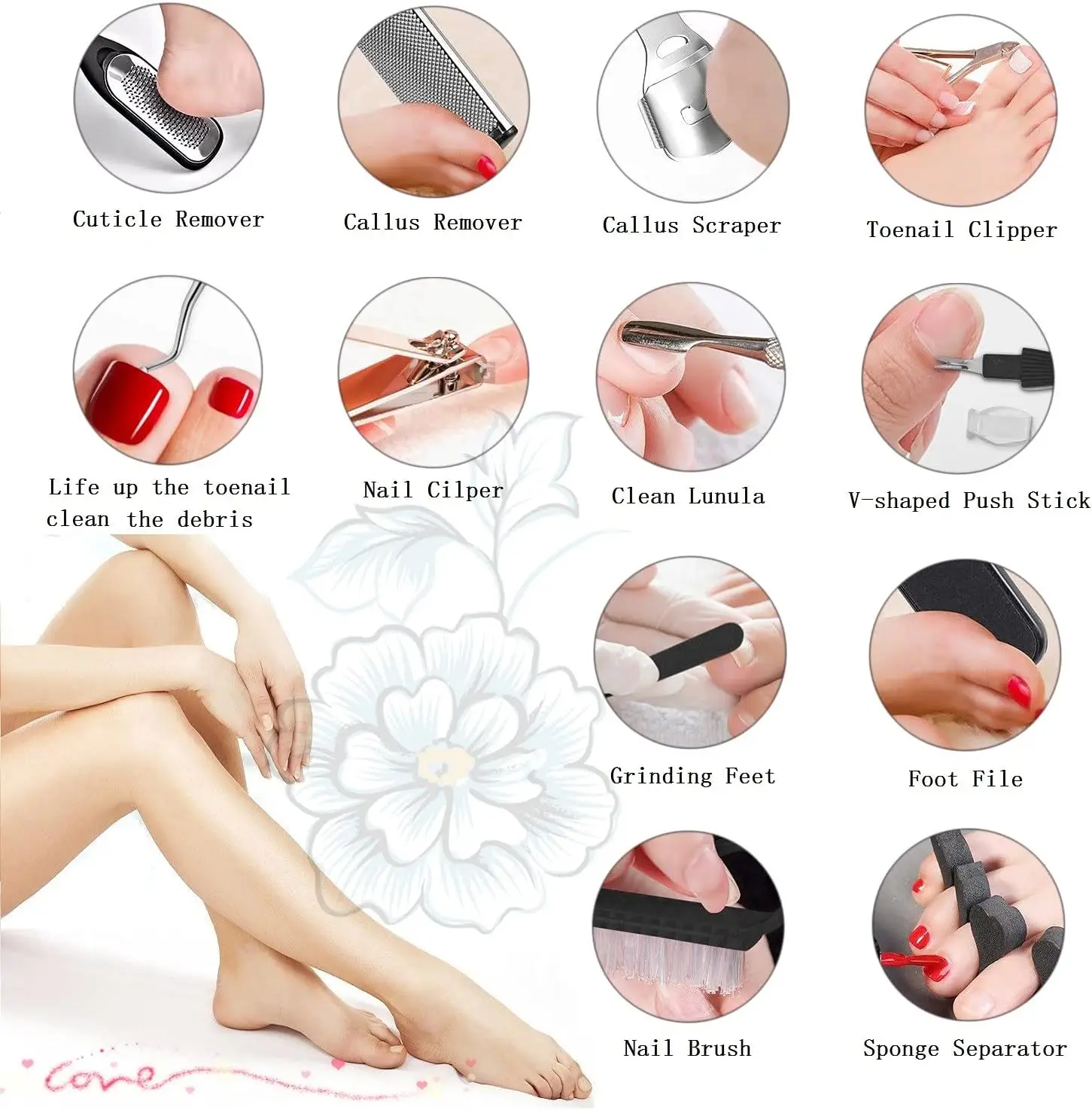 Pedicure Kit 8/10/23 in 1 Stainless Steel Professional Pedicure Tools Set Foot Rasp Peel Callus Dead Skin Remover foot bunion corrector feet care pedicure tools
Pedicure Kit 8/10/23 in 1 Stainless Steel Professional Pedicure Tools Set Foot Rasp Peel Callus Dead Skin Remover foot bunion corrector feet care pedicure tools