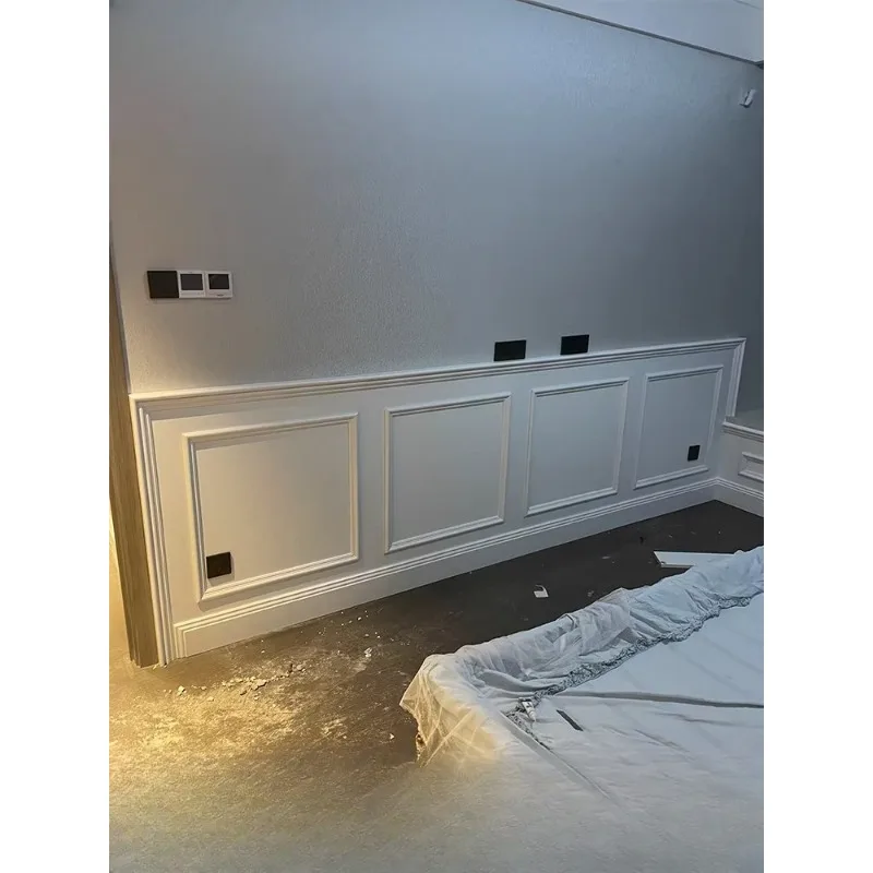 Interior decoration wall board French wall skirt American wall renovation European background
Interior decoration wall board French wall skirt American wall renovation European background