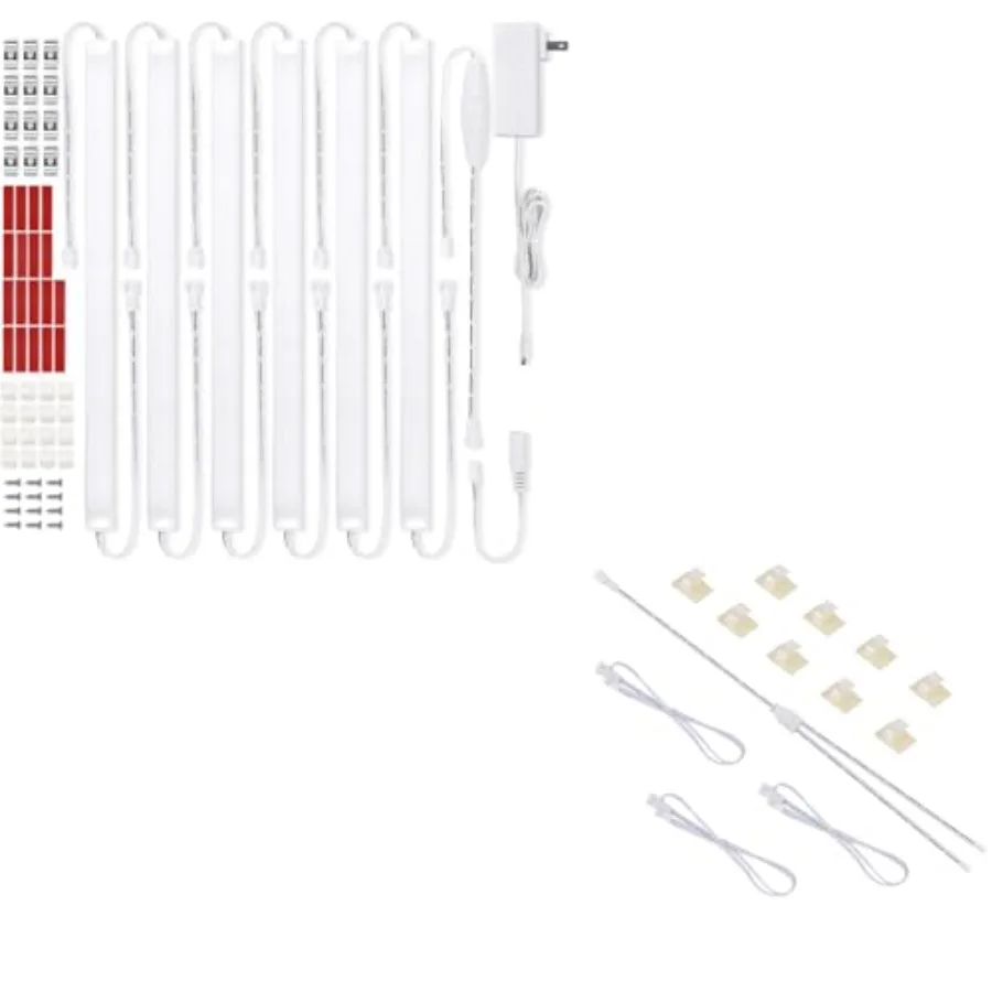 6-Light-Bar Under Cabinet LED Light Kit Warm White 3000K + 2-Way Y Power Splitter + Extension Cables
6-Light-Bar Under Cabinet LED Light Kit Warm White 3000K + 2-Way Y Power Splitter + Extension Cables