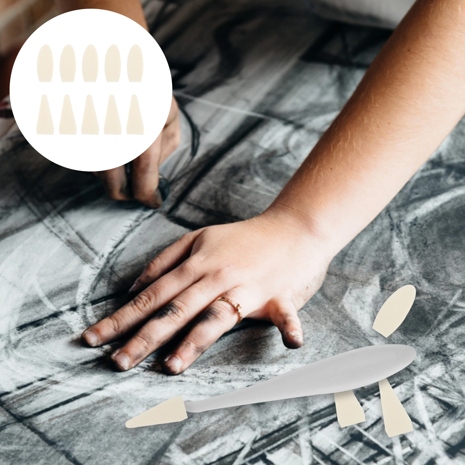 40 Pcs Sketch Knife Head Sponge Heads Blending Tool Drawing Eraser Wiper for Drafting Tools 
40 Pcs Sketch Knife Head Sponge Heads Blending Tool Drawing Eraser Wiper for Drafting Tools