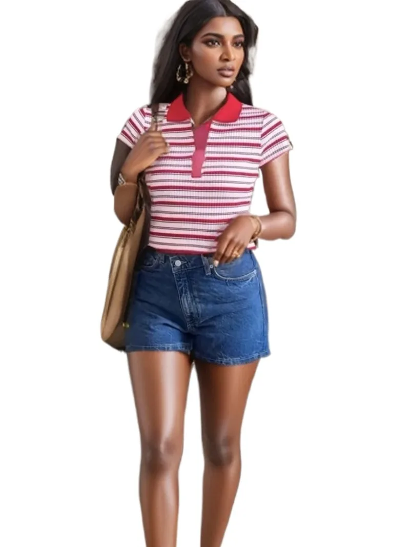 Summer Casual Woman Shorts High Waist Design Denim Shorts for Women Fashion Cross Waist Shorts Daily Style Solid Short Trousers
Summer Casual Woman Shorts High Waist Design Denim Shorts for Women Fashion Cross Waist Shorts Daily Style Solid Short Trousers