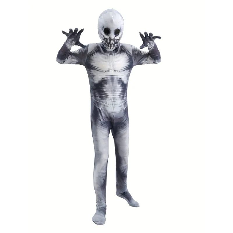Allover Skull Print Zipper Horror Suit with Mask for Boys, Holiday Performance Set Versatile Suit Halloween Party Gift
Allover Skull Print Zipper Horror Suit with Mask for Boys, Holiday Performance Set Versatile Suit Halloween Party Gift