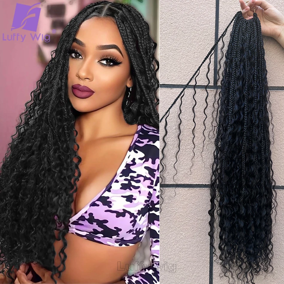 Boho Box Braids Crochet Hair with Curly Ends Human Hair 24inch Synthetic Braids with Human Hair Curls Goddess Box Braids Crochet
Boho Box Braids Crochet Hair with Curly Ends Human Hair 24inch Synthetic Braids with Human Hair Curls Goddess Box Braids Crochet