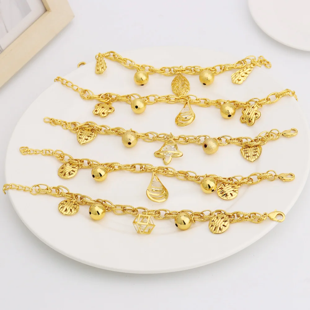 Dubai Trendy Stainless Steel Women Jewelry Hollow Pendant Gold Color Flower Leaf Chain Bracelet For Africa Wedding Party Gift
Dubai Trendy Stainless Steel Women Jewelry Hollow Pendant Gold Color Flower Leaf Chain Bracelet For Africa Wedding Party Gift
