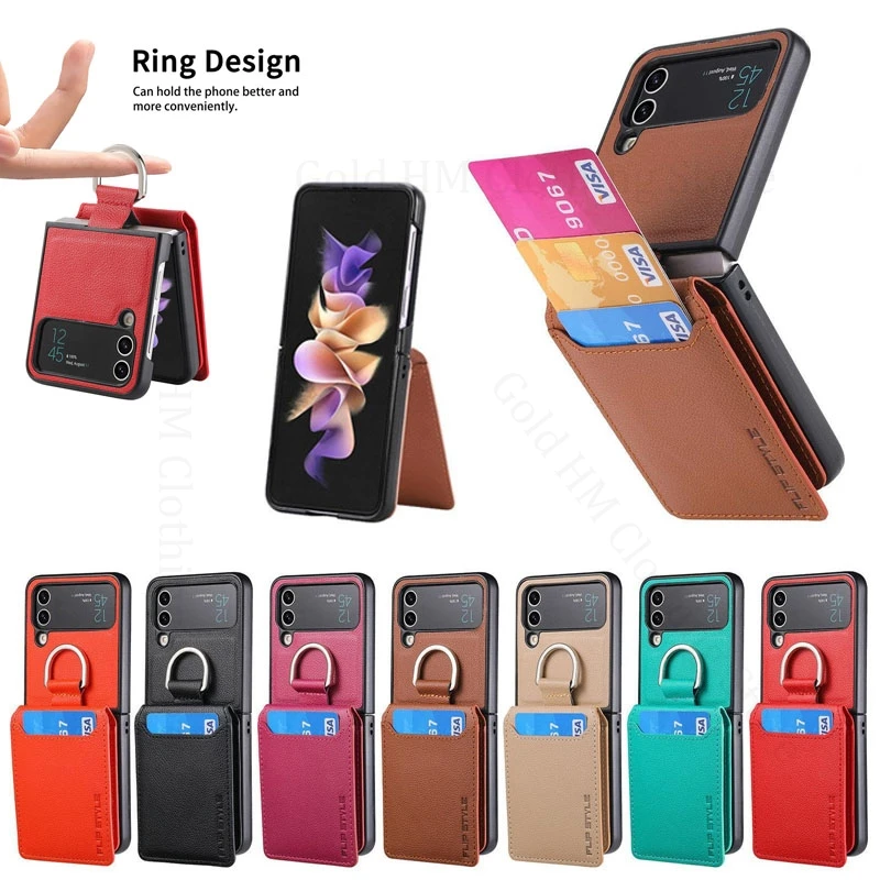 Funda For Samsung Galaxy Z Flip6 5G Soft Leather Phone Flip Card Slot Kickstand Ring Case For Samsung Z Flip 6 Flip5 4 3 2 Cover
Funda For Samsung Galaxy Z Flip6 5G Soft Leather Phone Flip Card Slot Kickstand Ring Case For Samsung Z Flip 6 Flip5 4 3 2 Cover