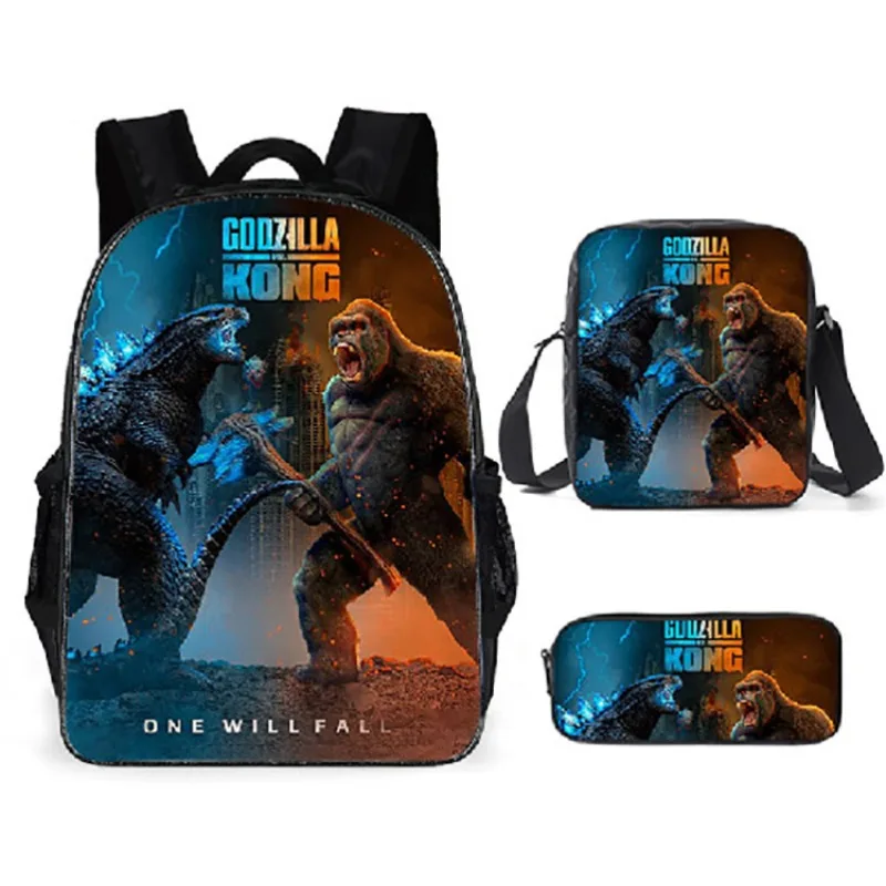 New 3pcs/set Godzilla VS Kong The New Empire School Bag Backpack Pen Bag Shoulder Bag Anime Knapsack Learning Supplies Gifts
New 3pcs/set Godzilla VS Kong The New Empire School Bag Backpack Pen Bag Shoulder Bag Anime Knapsack Learning Supplies Gifts