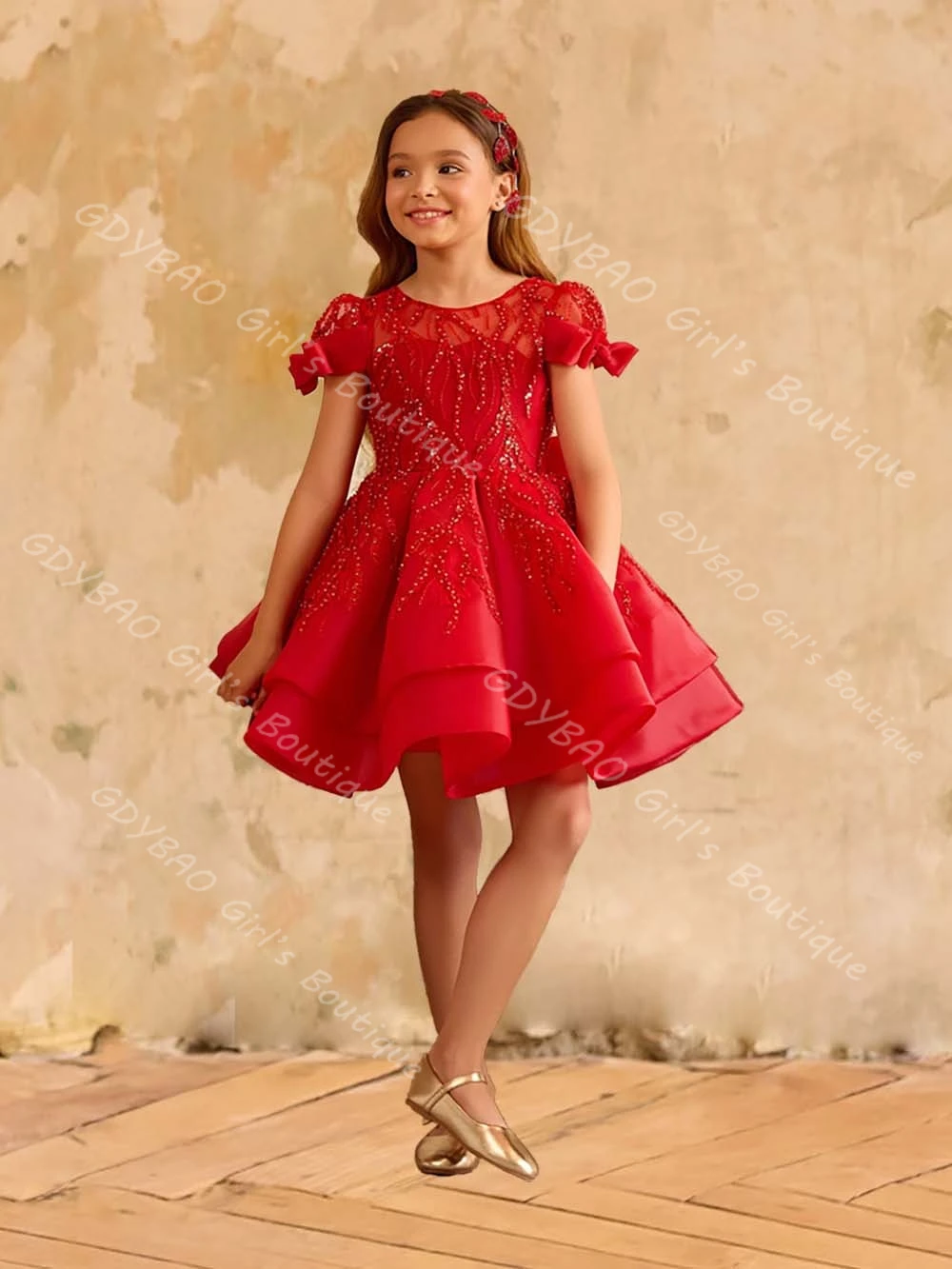 Girls Princess Dress Sequined Lace Tiered Satin Knee-Length Flower Girl Dress with Bow Kids Customized Pageant Party Ball Gown
Girls Princess Dress Sequined Lace Tiered Satin Knee-Length Flower Girl Dress with Bow Kids Customized Pageant Party Ball Gown
