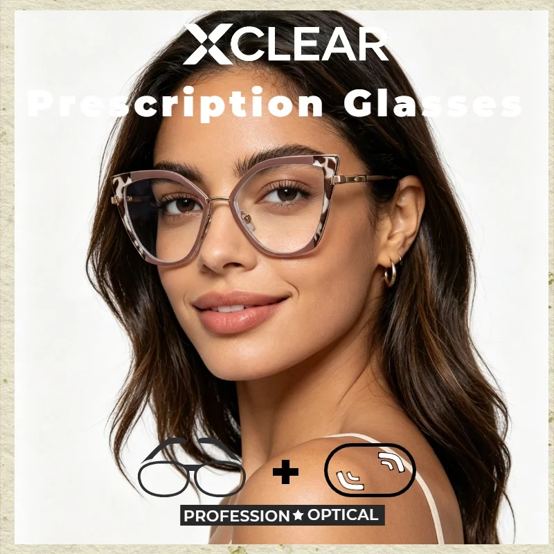 Xclear Cateye Frame Skinny Face Myopia Prescription Glasses Casual Style High Quality Anti Blue Ray Progressive Optical Eyeware
Xclear Cateye Frame Skinny Face Myopia Prescription Glasses Casual Style High Quality Anti Blue Ray Progressive Optical Eyeware