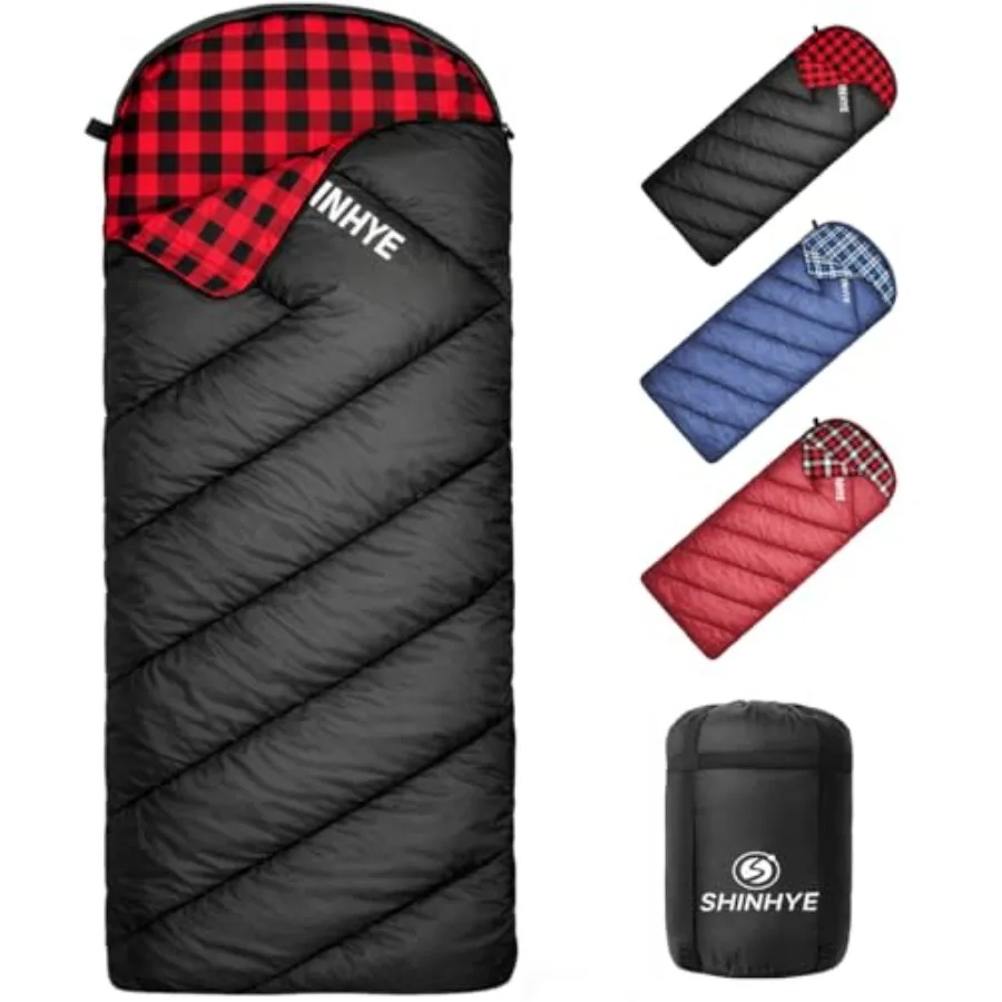 Sleeping Bag for Cold Weather 45°F - Lightweight Waterproof and Compact Flannel Bag for Camping. Fits Youth 10-12 Years (4'7" t
Sleeping Bag for Cold Weather 45°F - Lightweight Waterproof and Compact Flannel Bag for Camping. Fits Youth 10-12 Years (4'7" t