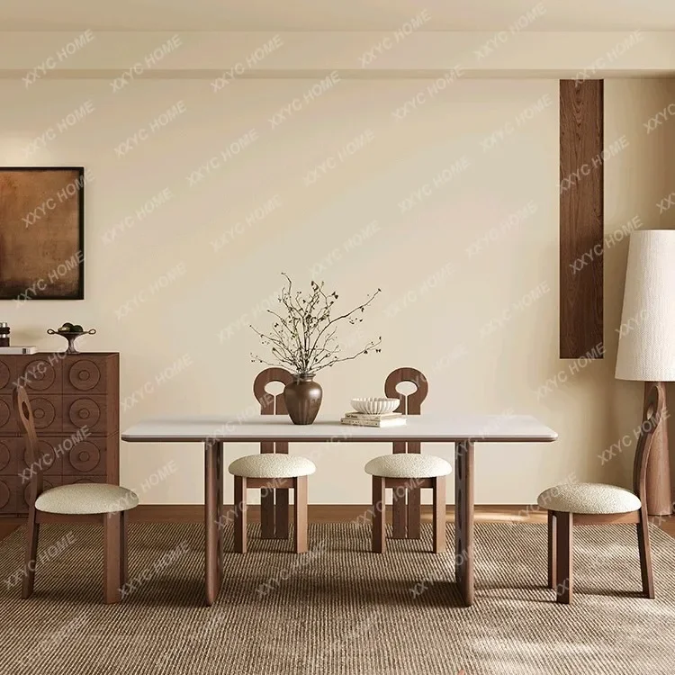 JMedieval style household wind tunnel dining table Small apartment rock slab solid wood dining table
JMedieval style household wind tunnel dining table Small apartment rock slab solid wood dining table