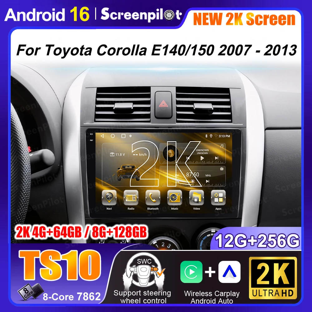 Car Android 16 Auto Radio For Toyota Corolla E140/150 2007-2013 For Toyota Auris E150 2006-2012 Stereo Head Unit Multimedia Play
Car Android 16 Auto Radio For Toyota Corolla E140/150 2007-2013 For Toyota Auris E150 2006-2012 Stereo Head Unit Multimedia Play