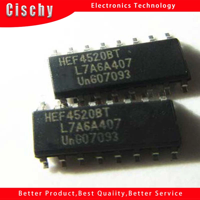 10 шт./партия HEF4520BT SOP14 HEF4520 HCF4520 SOP IC двойной двоичный счетчик, новая оригинальная фотография
10 шт./партия HEF4520BT SOP14 HEF4520 HCF4520 SOP IC двойной двоичный счетчик, новая оригинальная фотография