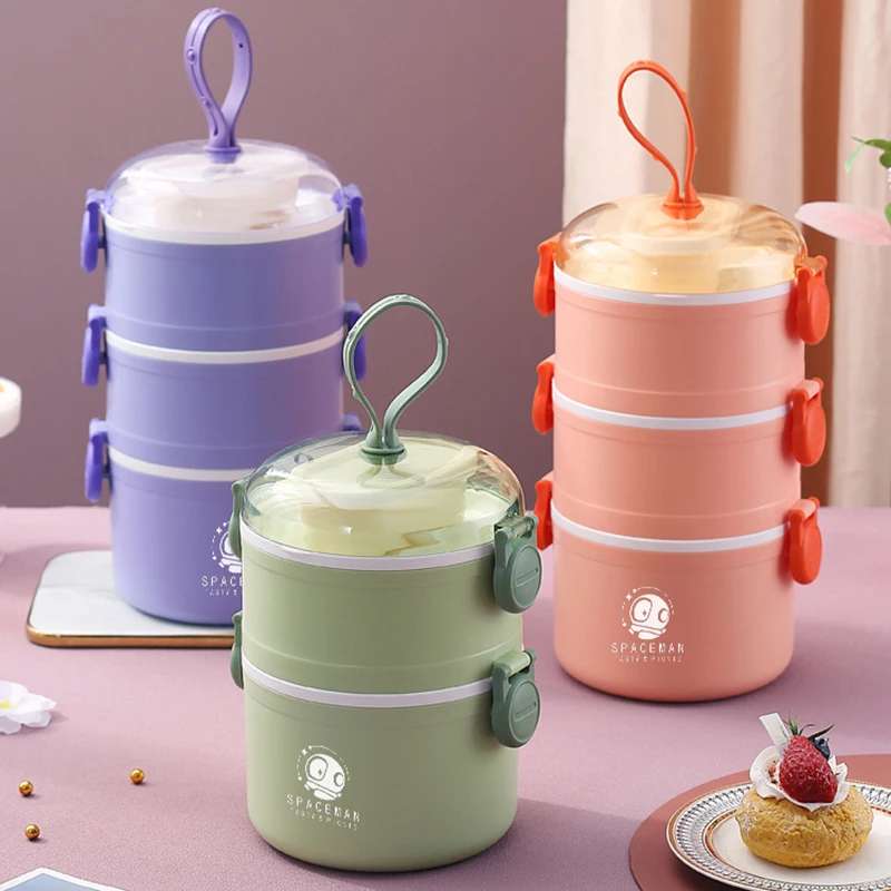 Cute Multi-Layer Round Lunch Box Stainless Steel Microwavable Bento Storage Lunch Box Portable Food Containers Kitchen Tableware
Cute Multi-Layer Round Lunch Box Stainless Steel Microwavable Bento Storage Lunch Box Portable Food Containers Kitchen Tableware