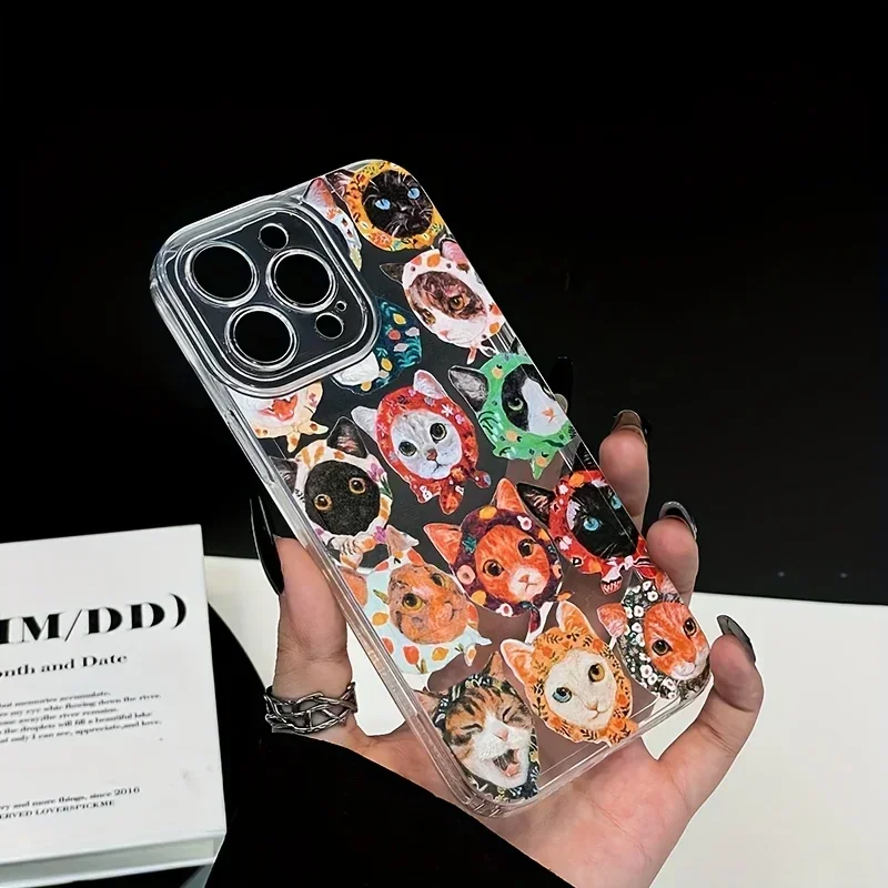 Cute Cartoon Colored Cat Phone Case For iPhone 16 15 14 13 12 11 Pro Max Mini X XS XR SE 7 8 Plus Shockproof Soft Cover Fundas
Cute Cartoon Colored Cat Phone Case For iPhone 16 15 14 13 12 11 Pro Max Mini X XS XR SE 7 8 Plus Shockproof Soft Cover Fundas