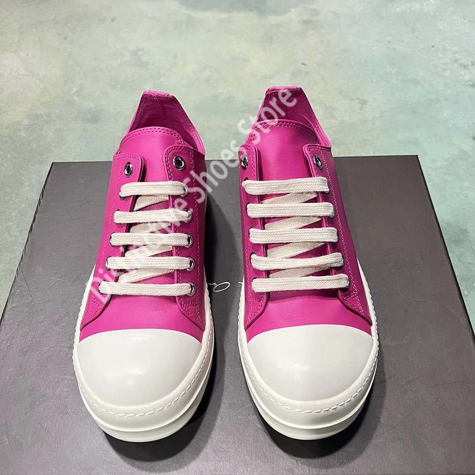 Genuine Leather Magenta Platform Shoes For Men Women Designer Low Top Thick Bottom Sneakers Punk Street Fashion Lace Up Ro Shoes
Genuine Leather Magenta Platform Shoes For Men Women Designer Low Top Thick Bottom Sneakers Punk Street Fashion Lace Up Ro Shoes