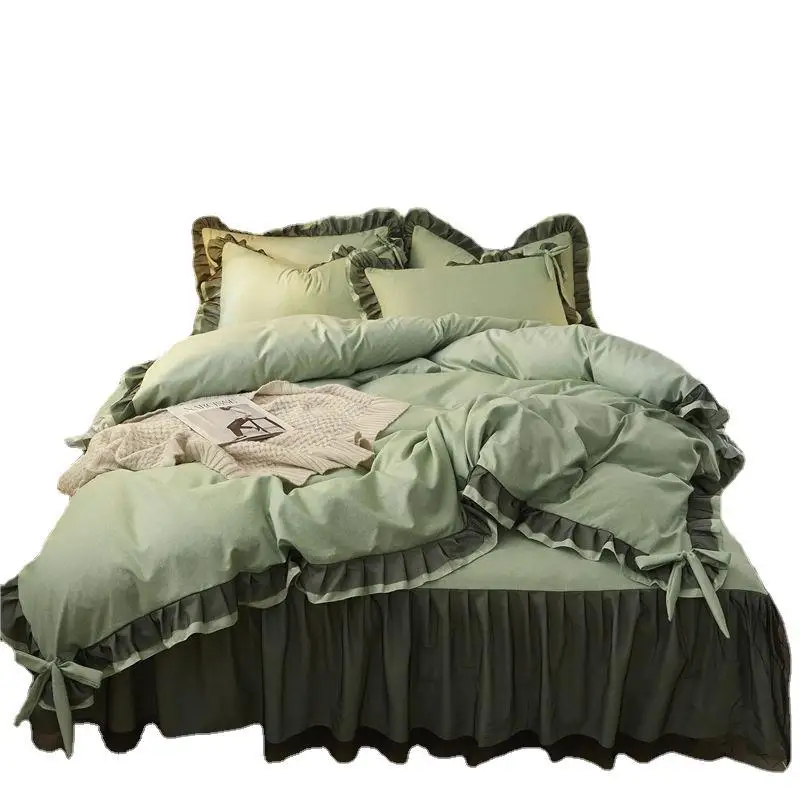 Little Fresh Princess Wind Bed Skirt Four-piece Ground, Lace Lace Quilt Cover Bedding 4 Korean 1.5m 1.8m Bed
Little Fresh Princess Wind Bed Skirt Four-piece Ground, Lace Lace Quilt Cover Bedding 4 Korean 1.5m 1.8m Bed