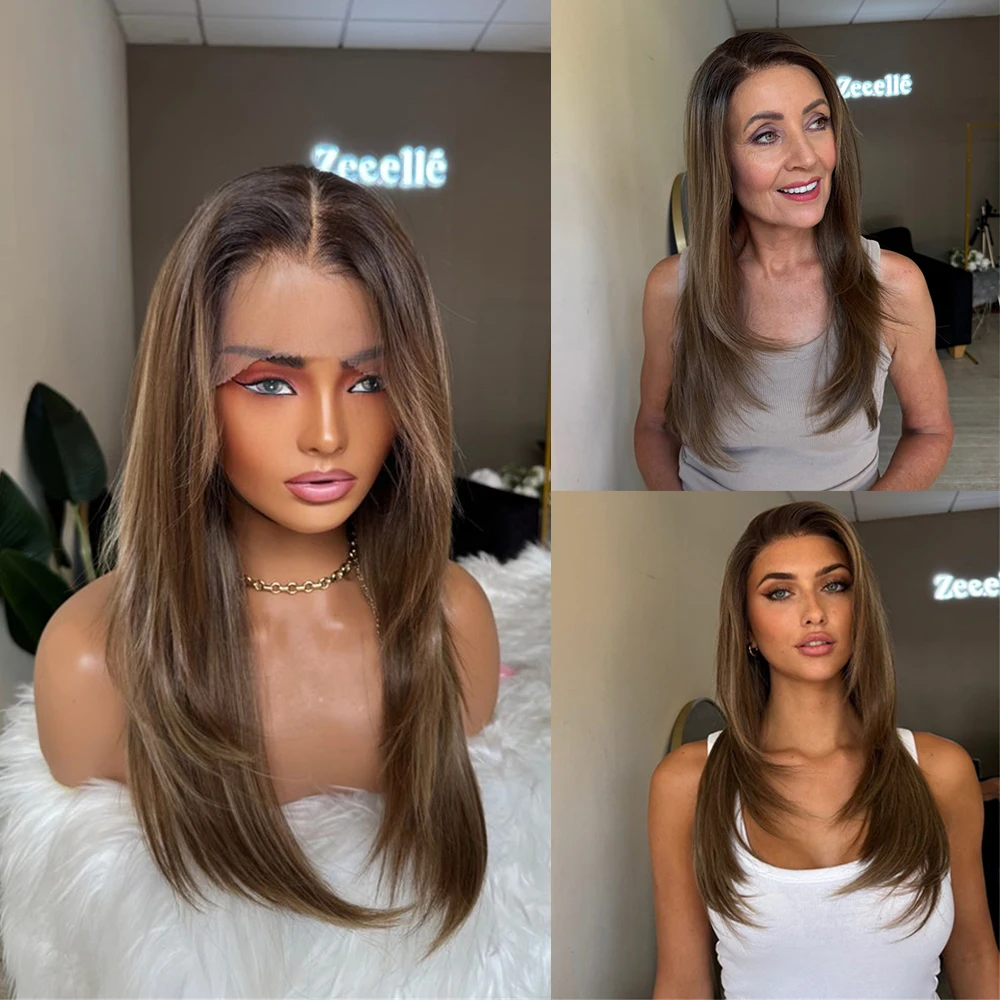 Rich Brunette Blonde Highlights Wig 18" Layered Heat-friendly Synthetic Lace Front Wig Breathable Glueless for Quick Secure Wear
Rich Brunette Blonde Highlights Wig 18" Layered Heat-friendly Synthetic Lace Front Wig Breathable Glueless for Quick Secure Wear