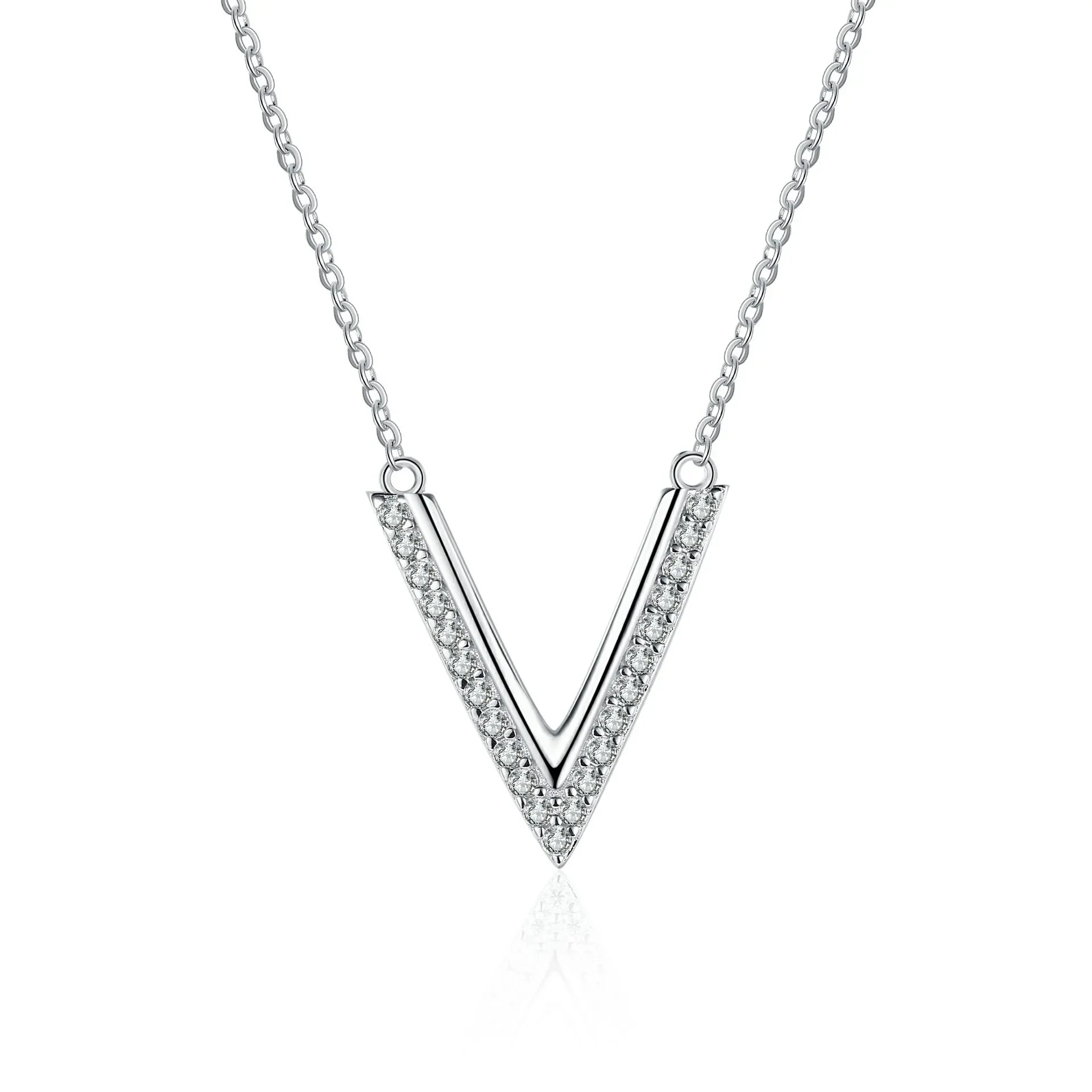 18K gold V-shaped 19-point moissanite micro-set necklace PT950 white gold set with diamonds, versatile jewelry, simple ins style
18K gold V-shaped 19-point moissanite micro-set necklace PT950 white gold set with diamonds, versatile jewelry, simple ins style
