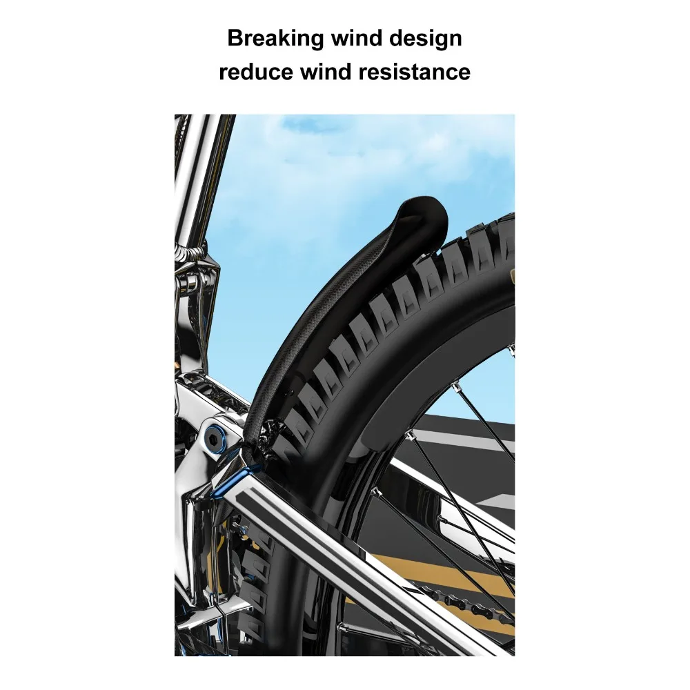 2PCS Lengthened Bicycle Fenders Easy to Install Front and Rear Bike Set Hard Shell Plastic Bike Mud Guards Cycling Protection