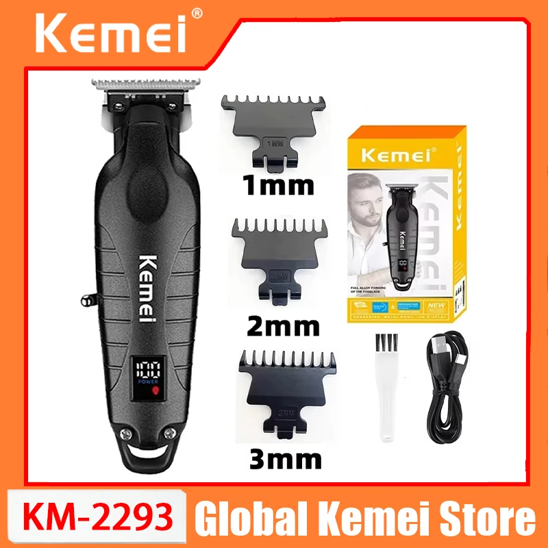 KEMEI KM-2293 Men Hair Clippers for Hair Cutting Professional Cordless Barber Hair Trimmer for Men with LED Display Rechargeable
KEMEI KM-2293 Men Hair Clippers for Hair Cutting Professional Cordless Barber Hair Trimmer for Men with LED Display Rechargeable