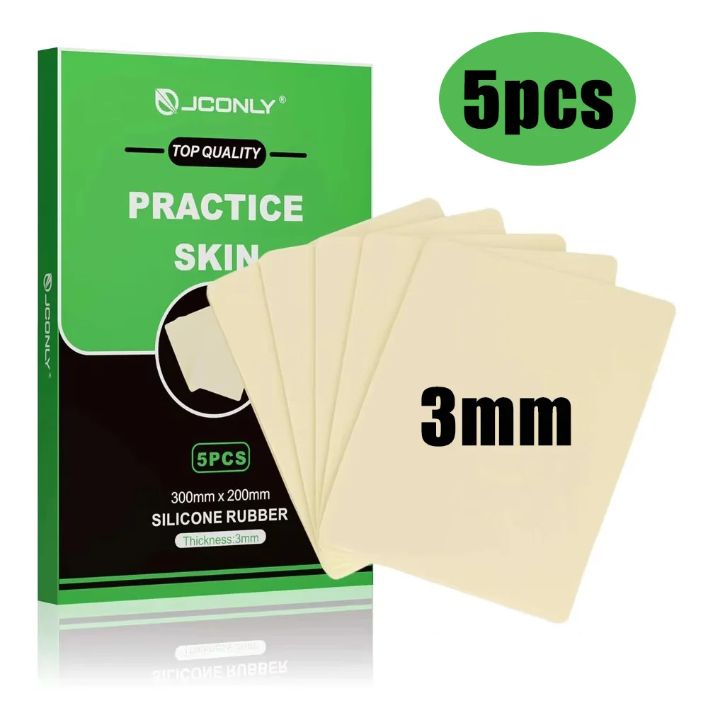 5 шт. JCONLY: Силиконовая кожа для татуировок, 3 мм, двусторонняя, для тренировок по перманентному макияжу и тату, аксессуары для тату-мастеров
5 шт. JCONLY: Силиконовая кожа для татуировок, 3 мм, двусторонняя, для тренировок по перманентному макияжу и тату, аксессуары для тату-мастеров