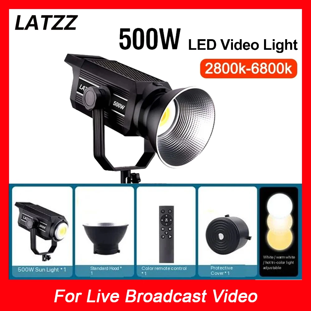 LATZZ 500W LED Video Light Bi-color 2800k-6800k Photography Light 300w 400w Continuous Output COB Photography Light
LATZZ 500W LED Video Light Bi-color 2800k-6800k Photography Light 300w 400w Continuous Output COB Photography Light
