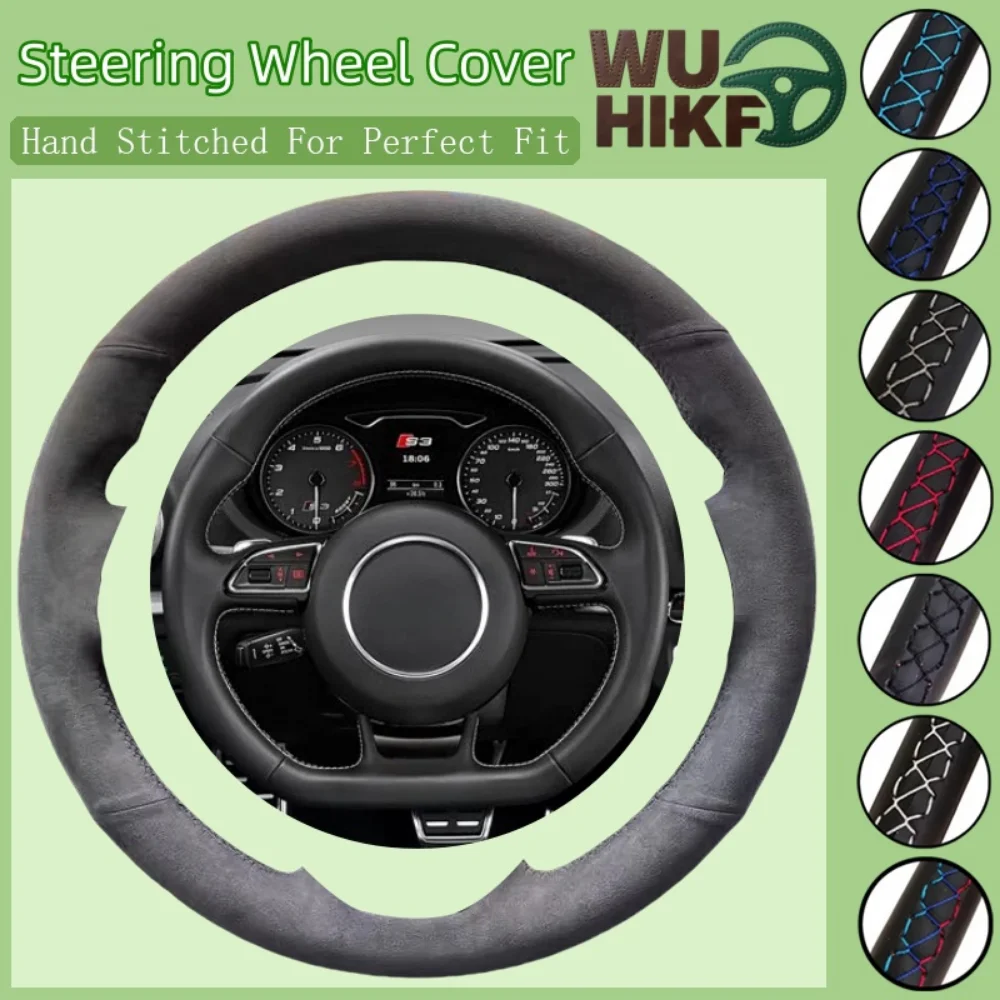 Customized Car Steering Wheel Cover For Audi S3 A5 A7 RS7 S7 SQ5 S6 S5 RS5 S4 RS4 2012-2018 Hand Sewing Suede Steering Wrap
Customized Car Steering Wheel Cover For Audi S3 A5 A7 RS7 S7 SQ5 S6 S5 RS5 S4 RS4 2012-2018 Hand Sewing Suede Steering Wrap