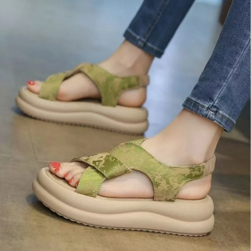 2025 Hot Sale Ladies Shoes Elastic Band Women's Sandals Fashion Printing Casual Comfortable Summer Open Toe Platform Sandals
2025 Hot Sale Ladies Shoes Elastic Band Women's Sandals Fashion Printing Casual Comfortable Summer Open Toe Platform Sandals