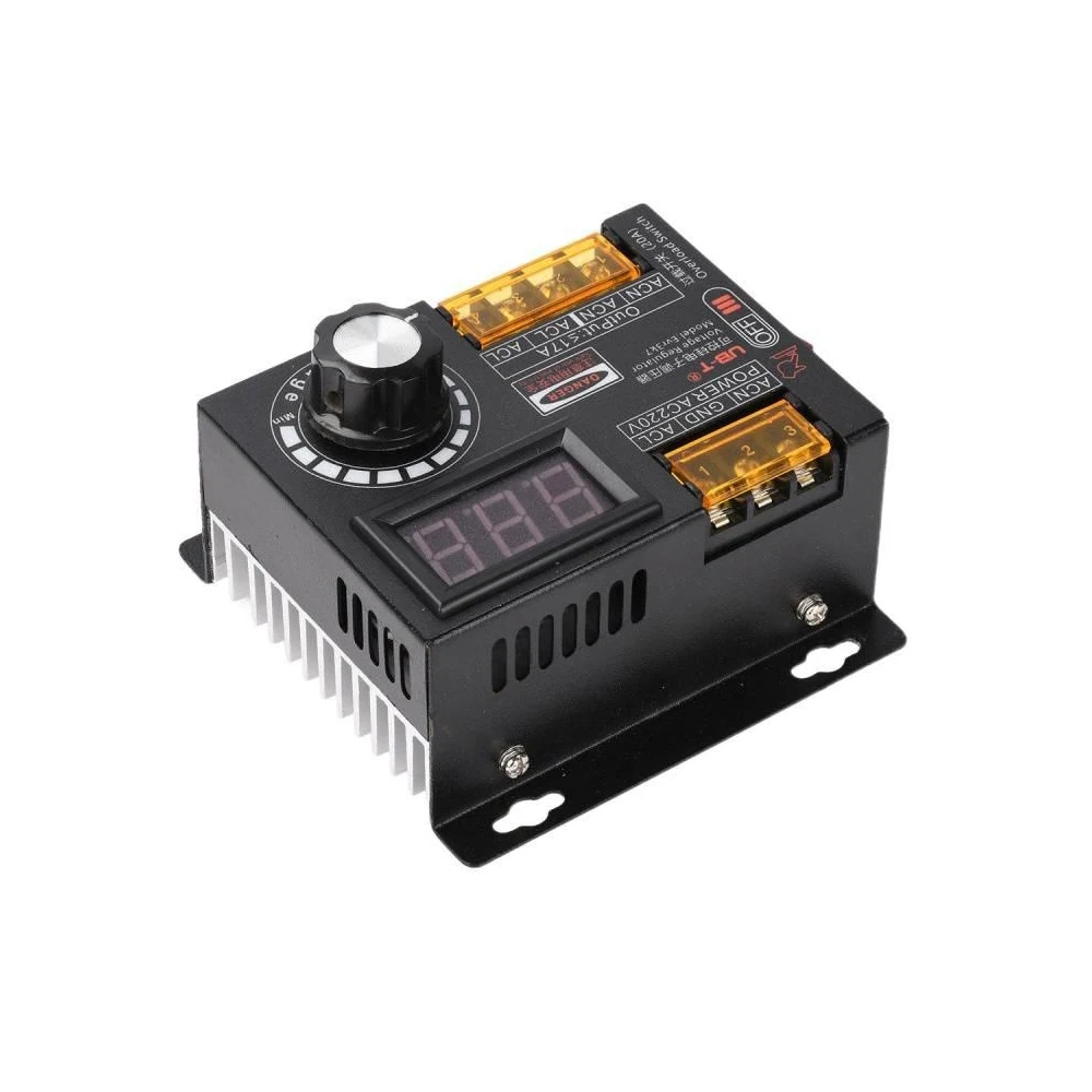 3700W SCR Stepless Speed Controller 0-100% Infinite Voltage Regulator for Fan Angle Grinder Motor Temperature Speed Controller
3700W SCR Stepless Speed Controller 0-100% Infinite Voltage Regulator for Fan Angle Grinder Motor Temperature Speed Controller