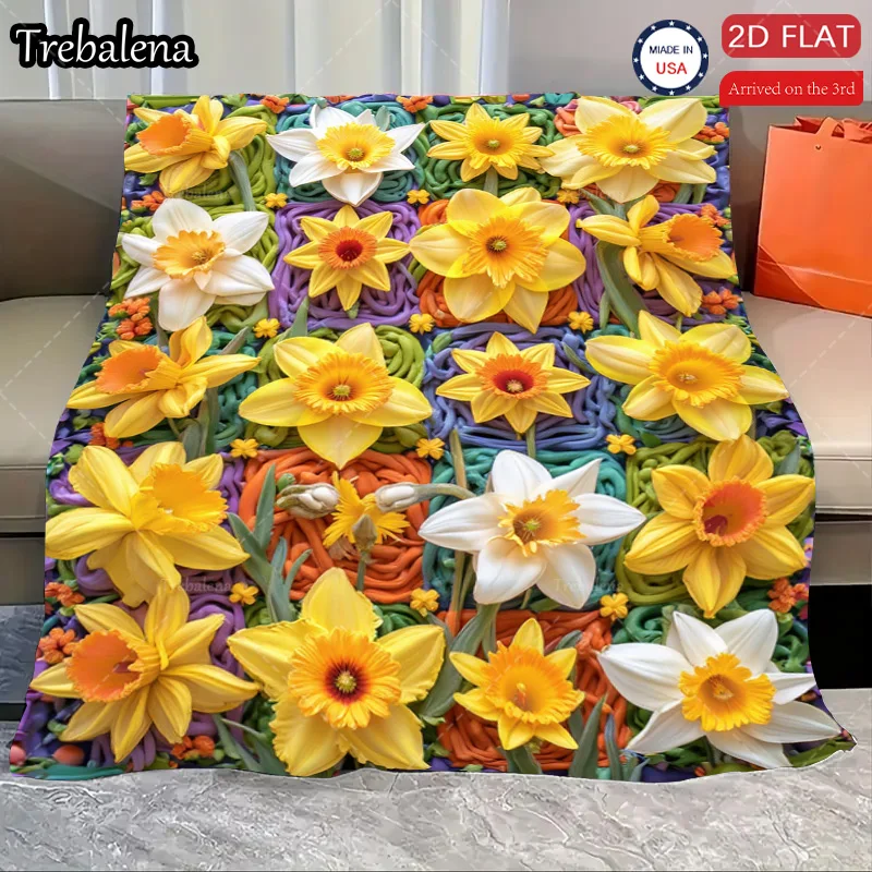 Flannel Blanket-Soft Lightweight All-season Bright Daffodil Floral Soft Baby Blanket for Boys Girls
Flannel Blanket-Soft Lightweight All-season Bright Daffodil Floral Soft Baby Blanket for Boys Girls