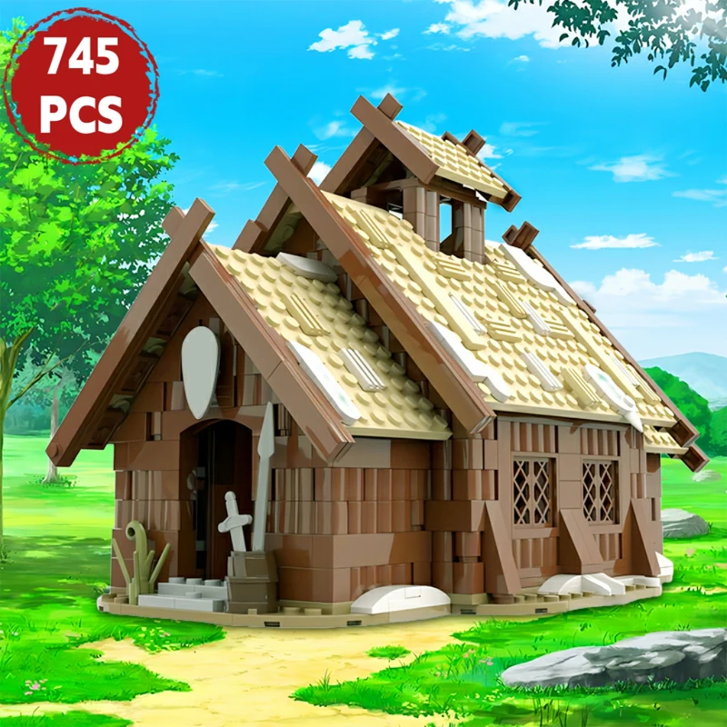 Строительный блок MOC Vikings Mead Hall средневековая архитектура, деревенская серия, зимний Снежный дом, казармы, замок, кирпич, игрушка в подарок
Строительный блок MOC Vikings Mead Hall средневековая архитектура, деревенская серия, зимний Снежный дом, казармы, замок, кирпич, игрушка в подарок