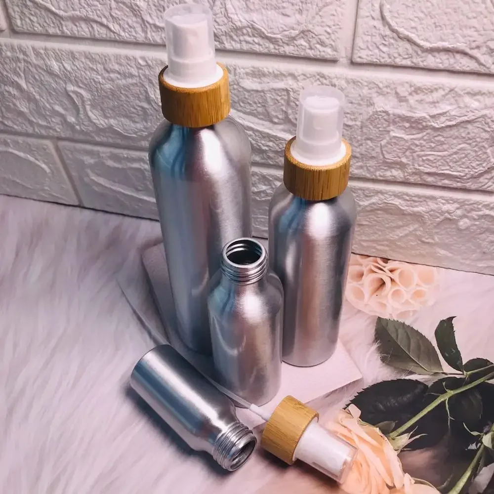 quality homehold spray bottle wholesale empty aluminum bottles with bamboo lid cosmetic bottles and jars costemic container
quality homehold spray bottle wholesale empty aluminum bottles with bamboo lid cosmetic bottles and jars costemic container