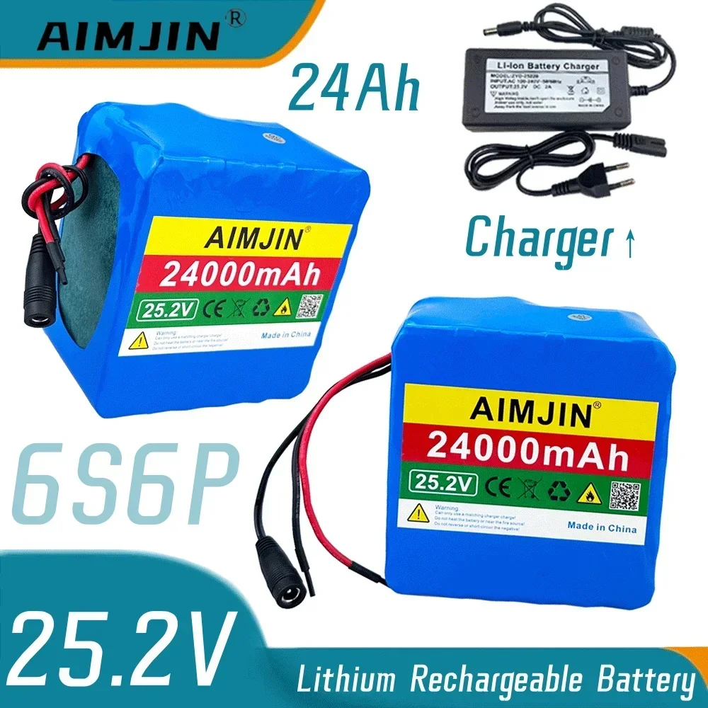 100% New 6S6P 25.2V 24000mAh Large-Capacity Lithium Battery Pack ,For E-Bike Scooter+Charger
100% New 6S6P 25.2V 24000mAh Large-Capacity Lithium Battery Pack ,For E-Bike Scooter+Charger