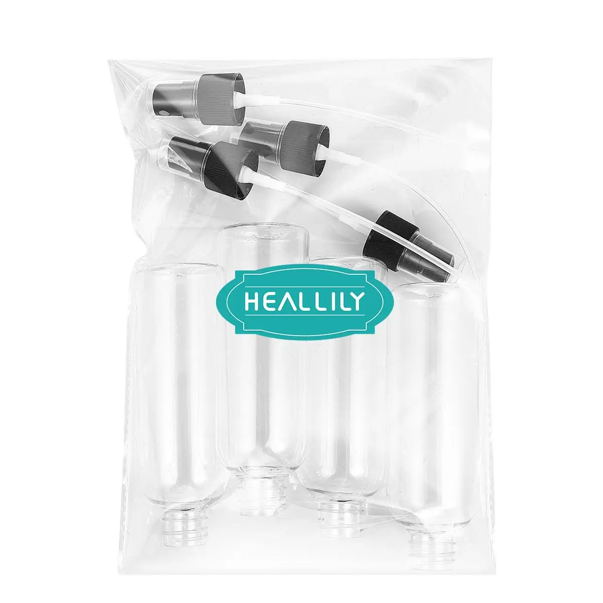 HEALLILY 4pcs 100ML Plastic Empty Spray Bottle for Make Up and Skin Care Refillable Travel Use (Transparent Bottles with Black S
HEALLILY 4pcs 100ML Plastic Empty Spray Bottle for Make Up and Skin Care Refillable Travel Use (Transparent Bottles with Black S