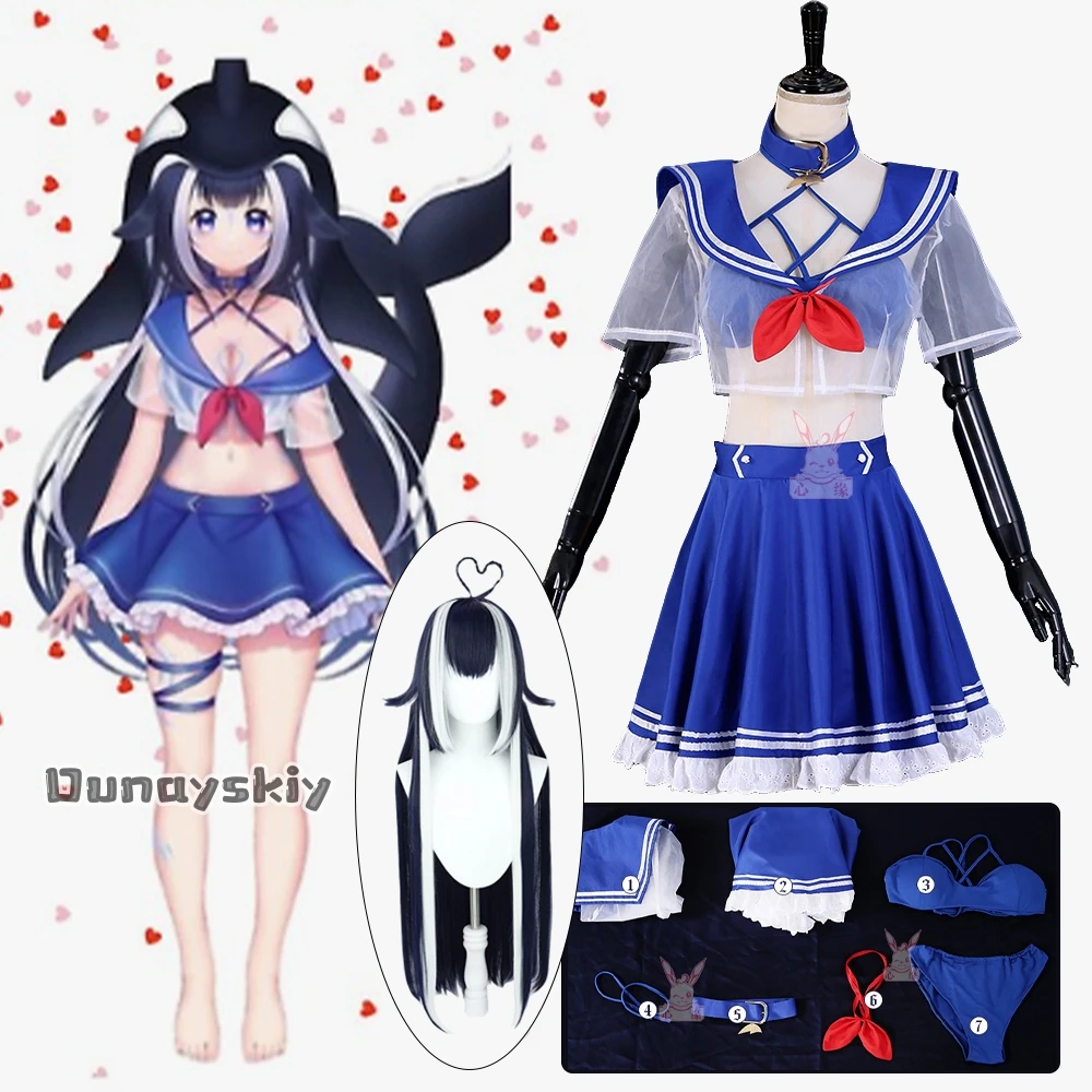 Anime Virtual YouTuber Shylily Lily Cosplay Costume じらいけい Sailor Suits Summer Swimwear s-xl Bikini Woman Sexy Role-playing Suits
Anime Virtual YouTuber Shylily Lily Cosplay Costume じらいけい Sailor Suits Summer Swimwear s-xl Bikini Woman Sexy Role-playing Suits