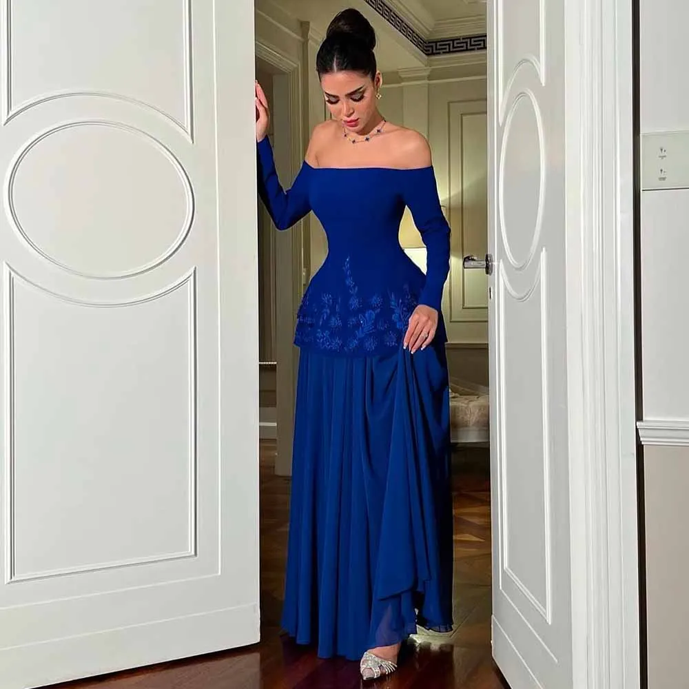Элегантные вечерние платья, женское вечернее платье из джерси-футляра/колонны, королевское синее платье с открытыми плечами и бусинами, платья для особых случаев
Элегантные вечерние платья, женское вечернее платье из джерси-футляра/колонны, королевское синее платье с открытыми плечами и бусинами, платья для особых случаев